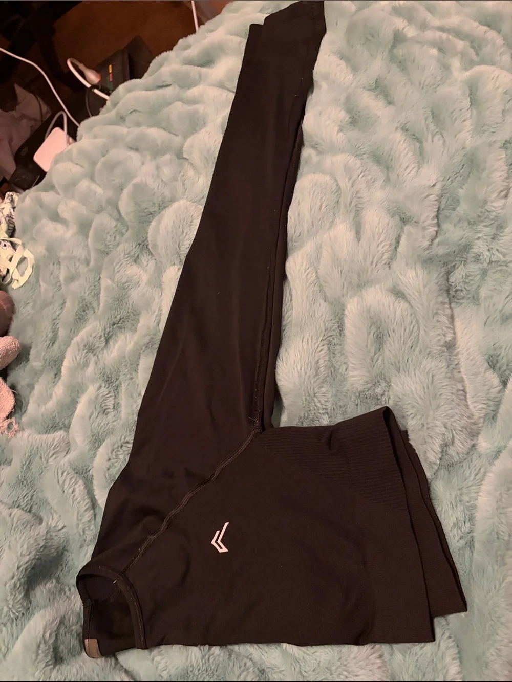 Oner Active Black crop top with Subtle Logo